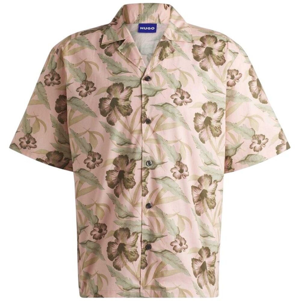 Hugo Mens Eligino Floral Shirt / Pastel Pink
